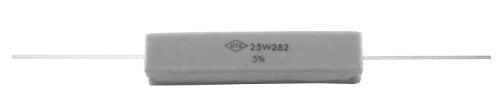 NTE Electronics 25W6D8 Cermet Wire Wound Resistor, 5% Tolerance, Axial Lead, 25W, Flameproof, 6.8 Ohm Resistance