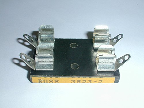 Bussmann 3823-2 Fuse Block 2 Pole for 1/4 x 1-1/4 Fuses with Solder Terminals on a Phenolic Base (1 piece)