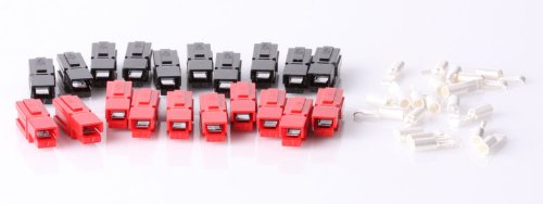 ANDERSON POWER PRODUCTS CONNECTORS (10 Pair) (20 PINS) 10PCS RED HOUSING 1327 10PCS Black HOUSING 1327G6 20PCS PINS 1331 (30 AMP Rated 12-16 AWG Wire)