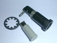 3453QS1 Fuse Holder for 3AG (.25 X 1.25) Fuses, Quick Mount, Screwdriver Slot Knob, 3/16 QC/Solder Terminals (1 piece)
