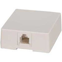 75-6269 RJ12 Single Surface Mount Box White