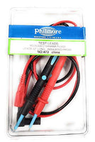 473 TEST LEADS PHILMORE 473 22 INCH LENGTH INSULATED ONE RED ONE BLACK MULTI METER TYPE