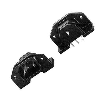 Switchcraft EAC333 IEC Panel Mount Connector, Male, Right Angle Housing for PC mount