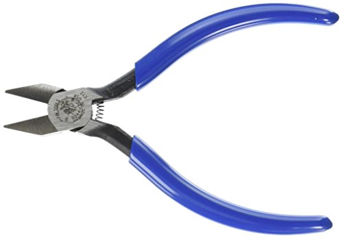 Klein Tools D244-5C Electronic Diagonal Flush Cutting Pliers, Narrow Jaw and Hinge, Sharp Pointed Nose, 5-Inch