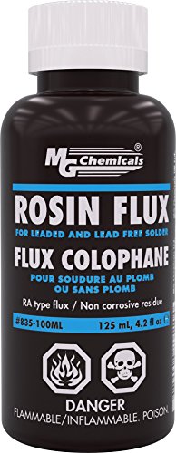 835-100ML MG Chemicals Liquid Rosin Flux, for Leaded and Lead Free Solder, 125 ml Bottle