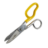 Klein Tools 2100-8 Scissors, Electrician Free Fall Snips, Stainless Steel Cut 19 and 23 AWG Electrical Communication Wire, Cable and Cordage