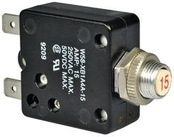 TE CONNECTIVITY / POTTER & BRUMFIELD W58-XB1A4A-15 CIRCUIT BREAKER, THERMAL, 1P, 250V, 15A (1 piece)