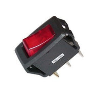 Lighted Rocker Switch w/ Red Actuator - SPST : 30-395