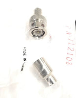 BNC Plug Male (2 PC Crimp Type) 112108 FITS RG-58 COAXES RG58 (Center PIN Already in HOUSING) (Quan 1 PC)