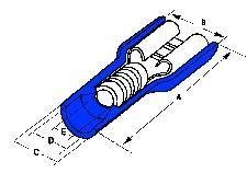 19005-0005 Terminals 14-16 AWG DISCONNECT (100 pieces)