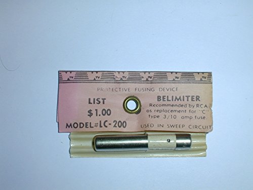 Belimiter (Antique) LC-200 Fuse 3/10A Recommended by RCA as replacement for "C" type Fuse, Used In Sweep Circuit