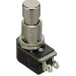 35-430, Switch Push Button Off (ON) SPST Plunger 6A 250VAC Momentary Contact Solder Panel Mount (2 Items)
