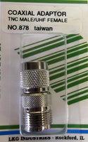 878 Coaxial Adaptor TNC Male to UHF Female