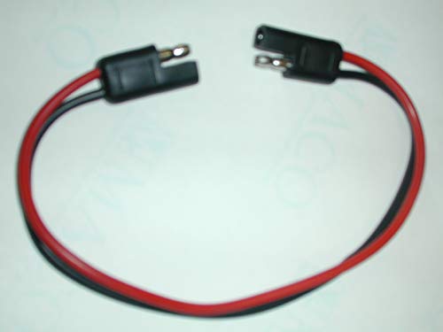 32-1014 Trailer Automotive 2 Conductor Weather Proof Connector 14 AWG Wires RED/Black 12 INCHES