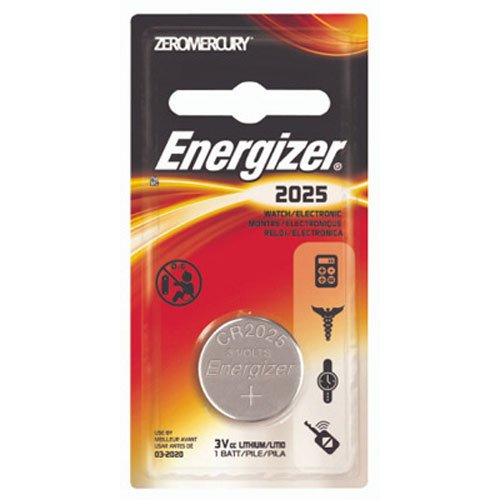 Energizer ECR2025BP Electronic Lithium 3V Batteries, Black/Red