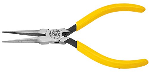 Linemans Pliers, Needle Nose Side Cutters, Spring Loaded, 5-Inch with Knurled Jaw Klein Tools D318-51/2C