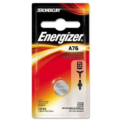 Energizer A76BPZ Watch/Electronic Battery, Alkaline, A76, 1.5V, MercFree