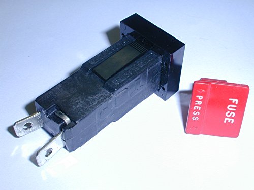 348871 Fuseholder, Panel Mount, for 3AG (.25 x 1.25) Fuses, 15A 250V, Black Body with Red Cap, Mounts in a 5/8in Square Hole (1 piece