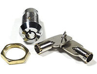 Philmore 30-10075 Momentary (On) Tubular Key Switch Lock Key Removable in Off Position, with 2 Keys & Nut, Keyed Different