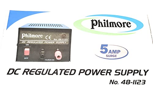 Power Supply 12-13.8VDC 3A (5AMP Peak Surge Short Duration) Bench Type PHILMORE 48-1123