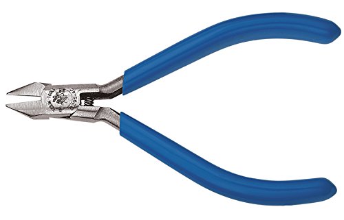 Klein Tools D295-4C Midget Diagonal Cutting Pliers, Flush, Tapered Nose, 4-Inch