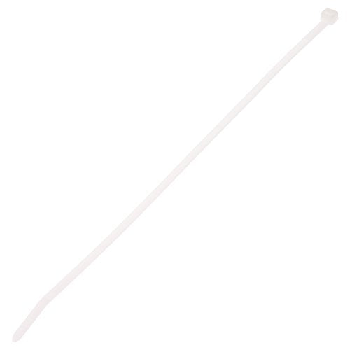 Panduit PLT2M-C Pan-Ty Cable Tie, Nylon 6.6, Miniature Cross Section, Curved Tip, Plenum-Rated, 18lbs Min Tensile Strength, 2" Max Bundle Diameter, .043" Thickness, .098" Width, 8" Length (Pack of 100)