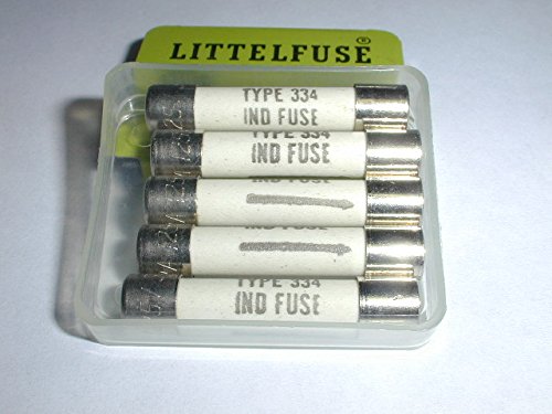 334003 Littelfuse 3AB 1/4 x 1-1/4 Ceramic Fuse Normal-blo Indicating Type 3A 125V (5 pack)