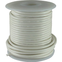 18M-100-WHITE 18AWG MILW76D TYPE MW WHITE STRANDED (16X30) HOOKUP WIRE 100 FOOT ROLL 1000V 80C