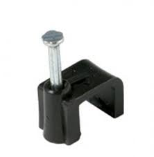 Steren 200-960 RG6 Cable Mounting Clips W/Nail Black (100 pack)