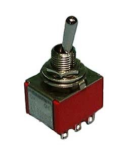 Miniature Toggle Switch - 3PDT / On - On : 30-10022