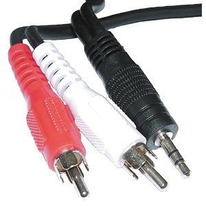 CA31B 3.5mm Stereo Plug to 2 RCA Plugs Cable Assembly - 12'