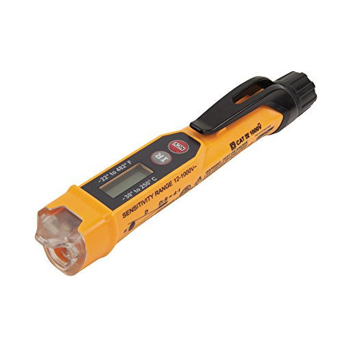 Klein Tools NCVT-4IR Non-Contact Voltage Tester with Infrared Thermometer Tests AC Voltage, IR Temperature, Great as HVAC Tester