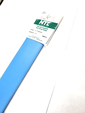 NTE Electronics 47-21048-BL Heat Shrink Tubing, Thin Wall, 2:1 Shrink Ratio, 1" Diameter, 48" Length, Blue